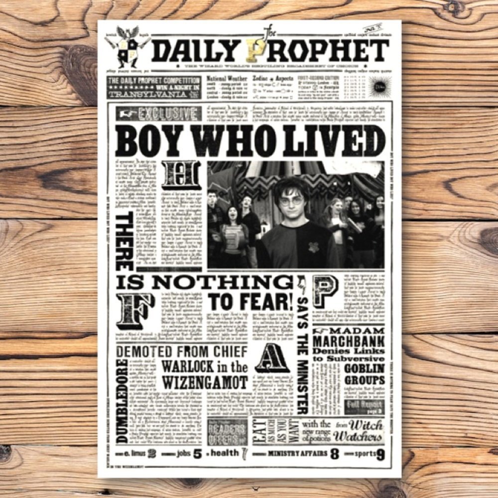 Harry Potter Daily Prophet Newspaper Refrigerator Locker Fridge Magnet